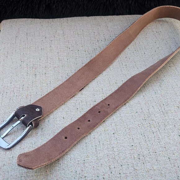 Real Fur Belt Dark Brown Hair Fur Genuine Leather Handmade Pin Buckle Waistband - Picture 11 of 12